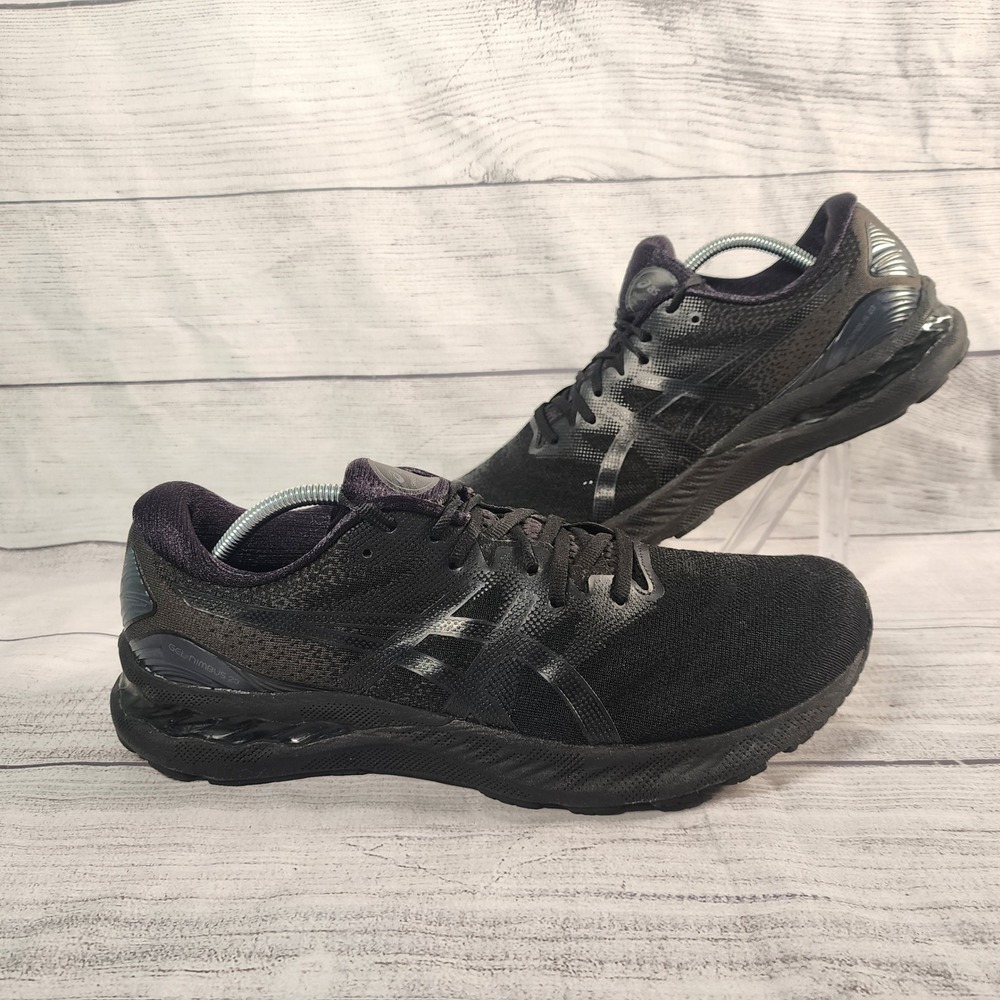 Asics Gel-Nimbus 23 Mens Size 12 Running Shoes Black Black 1011B004